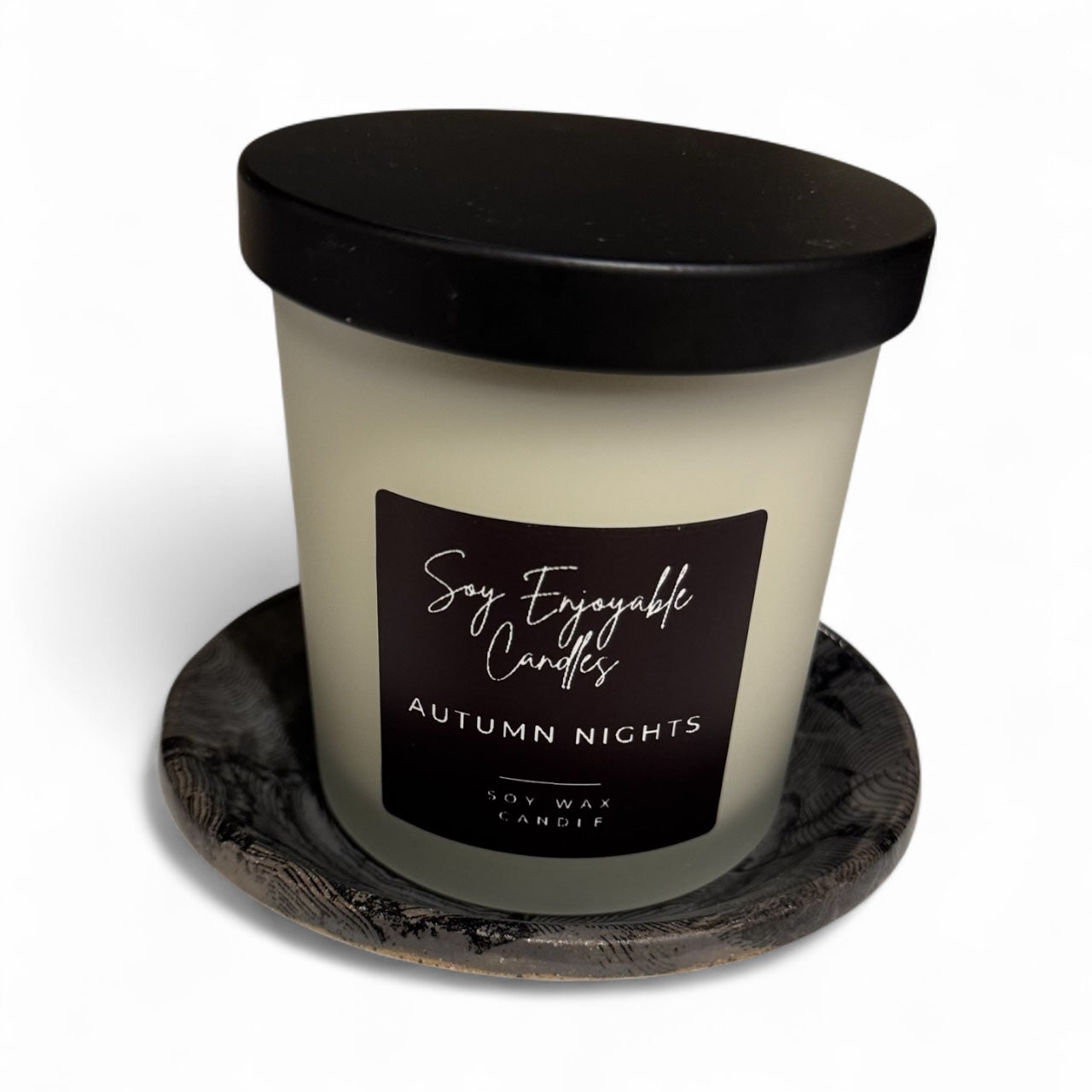 ARTISAN SERIES: Boxed set with 8.0 oz Frosted straight-sided jar with your choice of Candle Coaster.